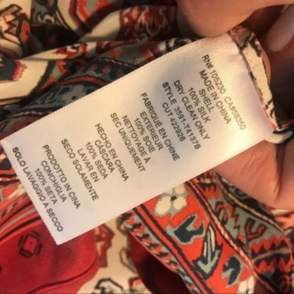 Joie | Amesti B Folkloric Print Silk Top Sz. S NWT - Picture 5 of 8